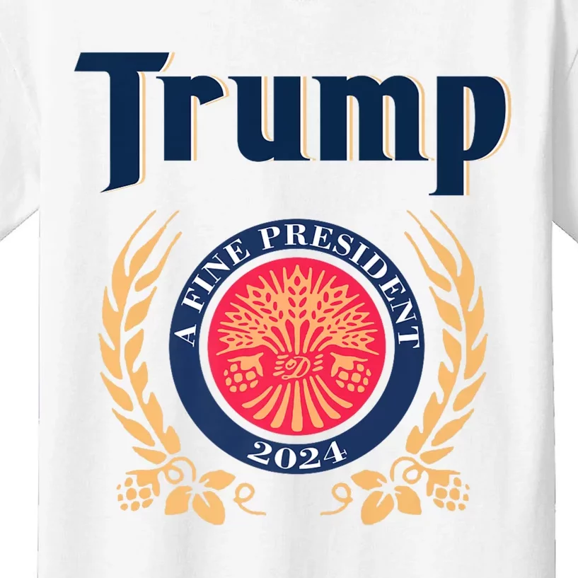 Trump A Fine President 2024 Kids T-Shirt