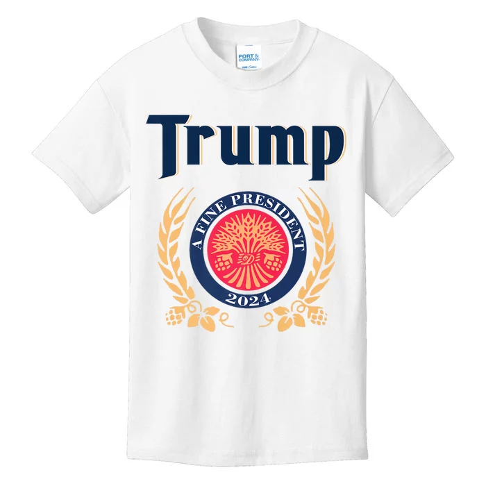 Trump A Fine President 2024 Kids T-Shirt