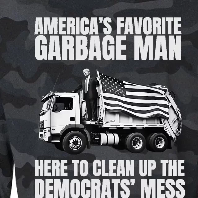 Trump AmericaS Favorite Garbage Man Trash Truck Photo Maga Cropped Pullover Crew