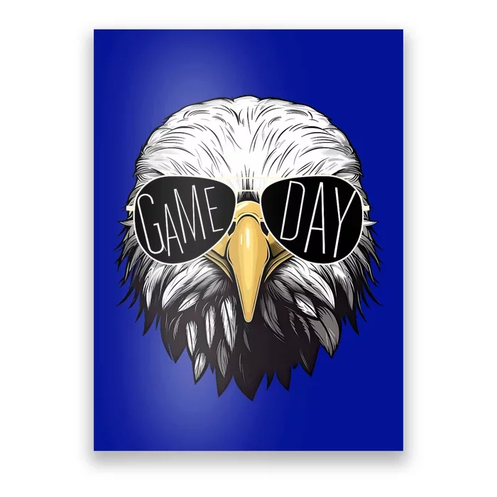 Touchdown American Football Game Day Thanksgiving Bald Eagle Poster