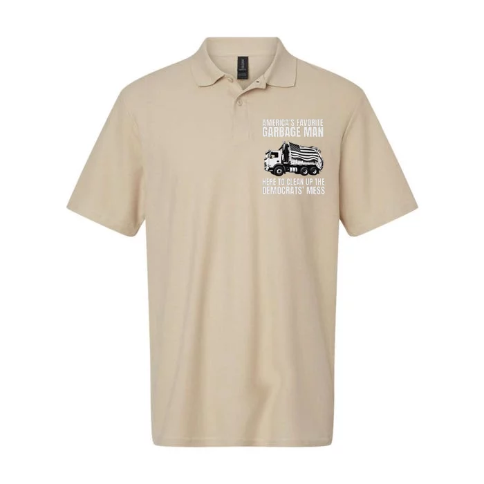 Trump AmericaS Favorite Garbage Man Trash Truck Photo Maga Softstyle Adult Sport Polo