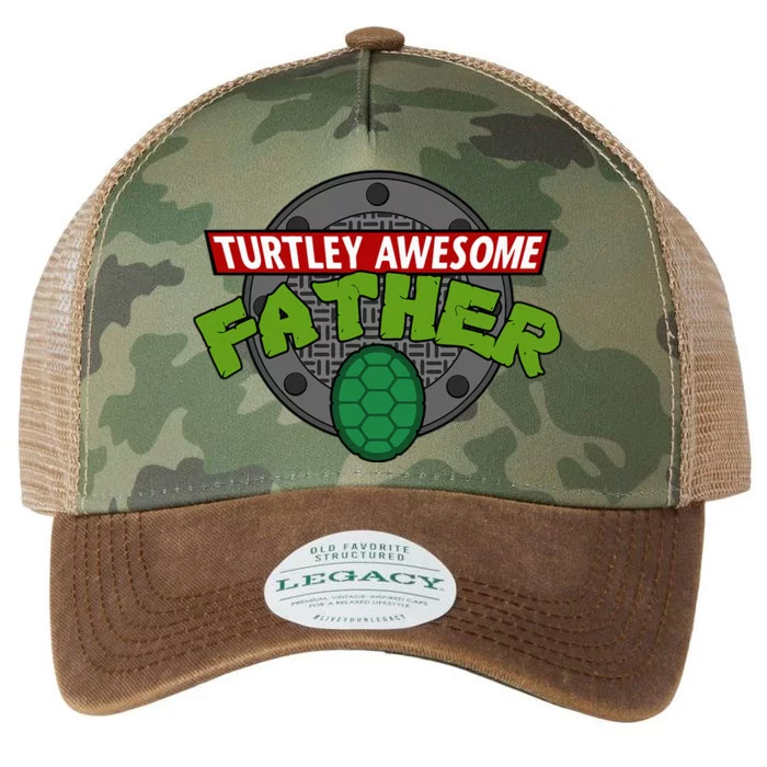 Turtley Awesome Father Awesome Fathers Day Legacy Tie Dye Trucker Hat