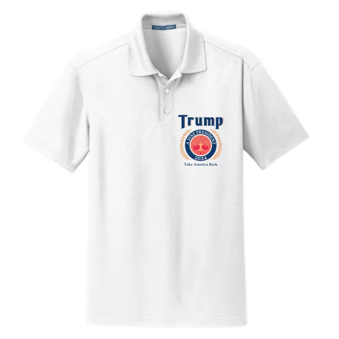 Trump A Fine President 2024 Take America Back Dry Zone Grid Performance Polo