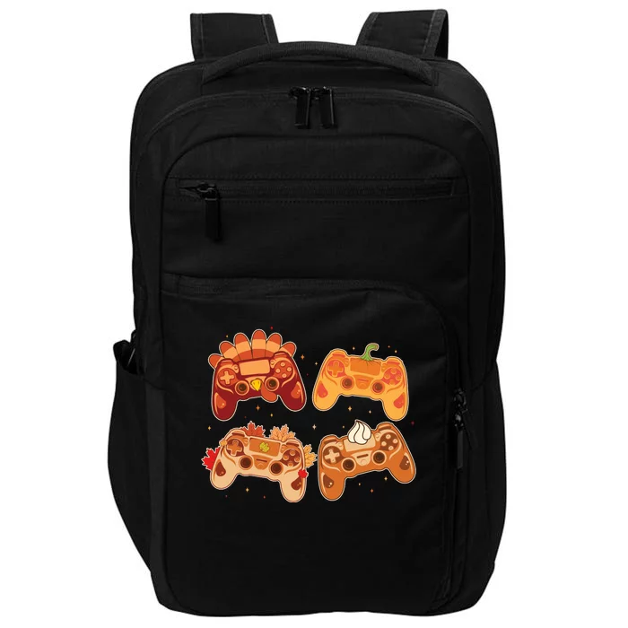 Thanksgiving Autumn Fall Video Game Controllers Impact Tech Backpack