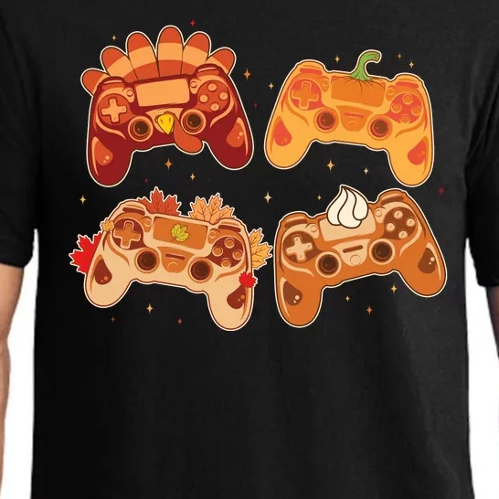 Thanksgiving Autumn Fall Video Game Controllers Pajama Set