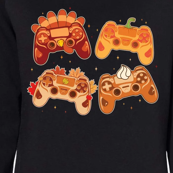 Thanksgiving Autumn Fall Video Game Controllers Womens California Wash Sweatshirt