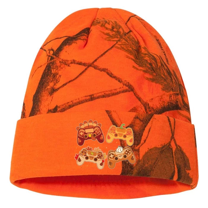 Thanksgiving Autumn Fall Video Game Controllers Kati - 12in Camo Beanie