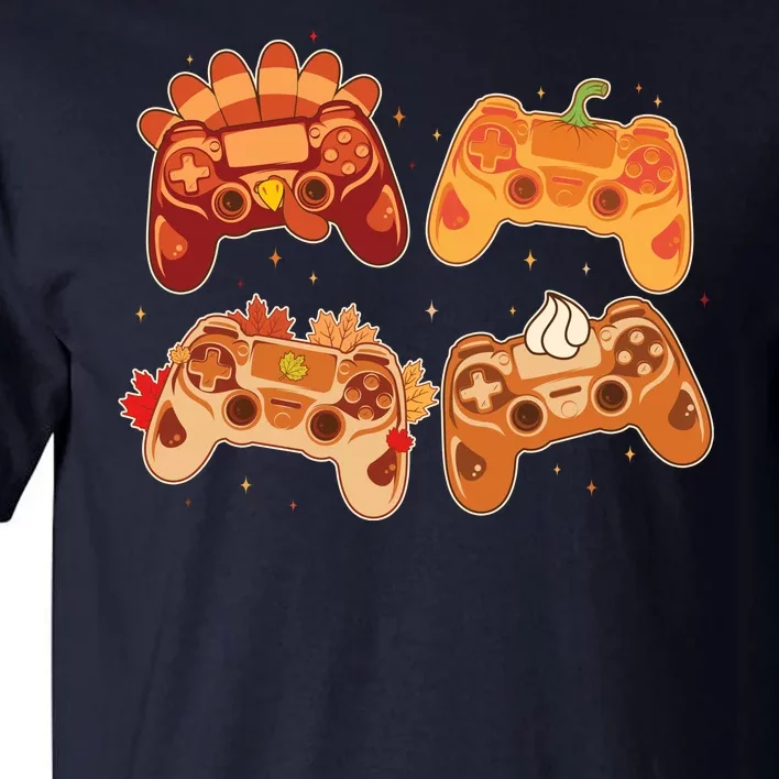 Thanksgiving Autumn Fall Video Game Controllers Tall T-Shirt