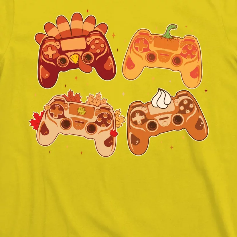 Thanksgiving Autumn Fall Video Game Controllers T-Shirt