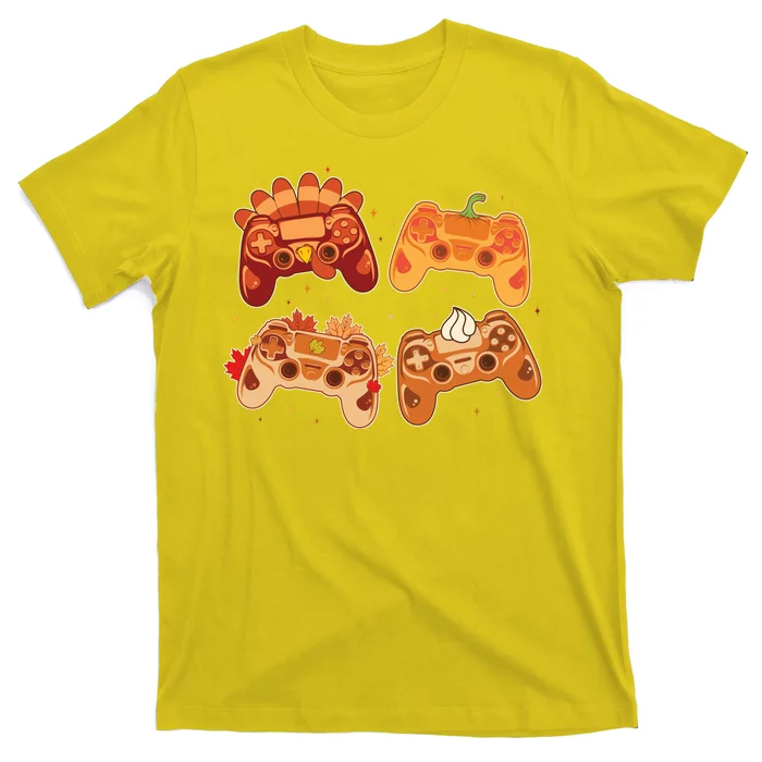 Thanksgiving Autumn Fall Video Game Controllers T-Shirt