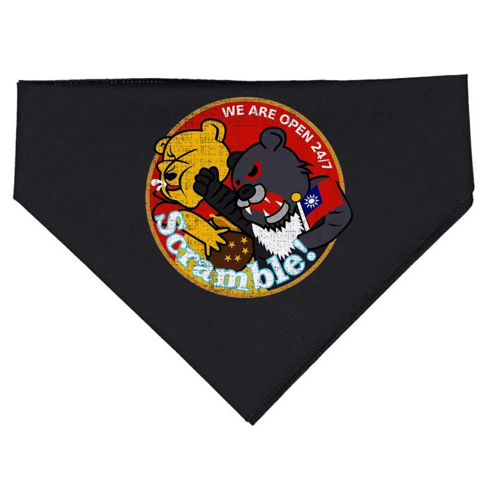 Taiwan Air Force Badge Red USA-Made Doggie Bandana