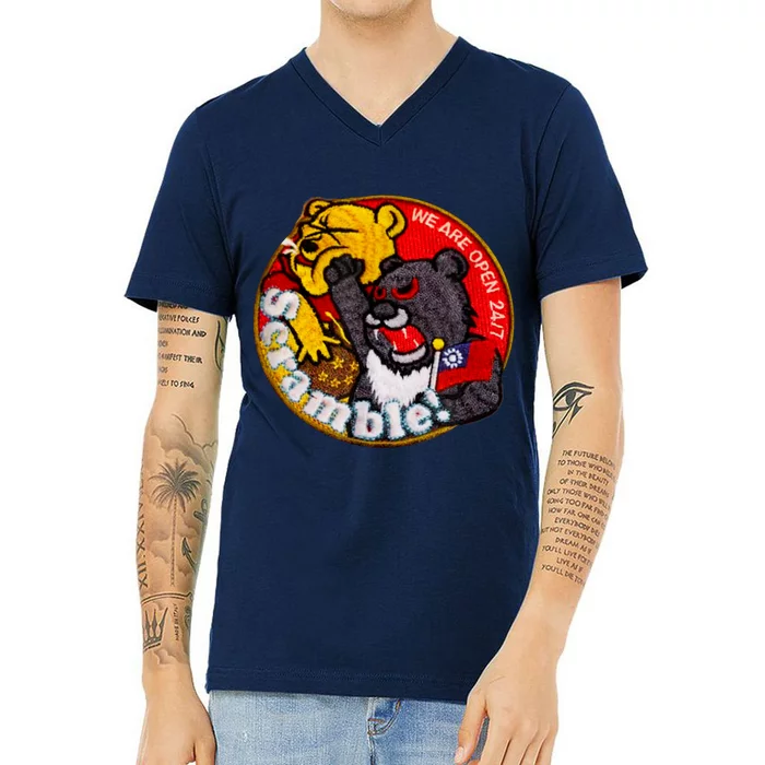 Taiwan Air Force Badge V-Neck T-Shirt