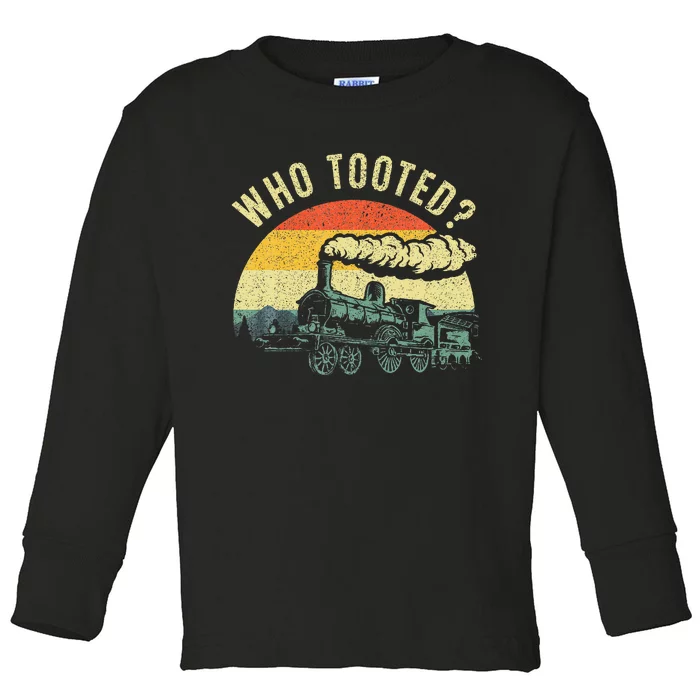 Train Art For Women Train Collector Railroad Lover Toddler Long Sleeve Shirt