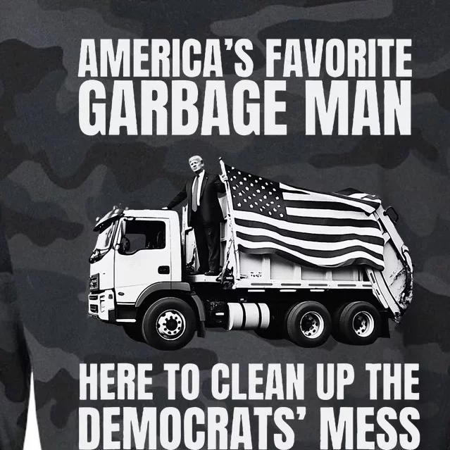 Trump AmericaS Favorite Garbage Man Trash Truck Photo Maga Cropped Pullover Crew