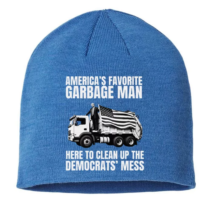 Trump AmericaS Favorite Garbage Man Trash Truck Photo Maga 8 1/2in Sustainable Knit Beanie