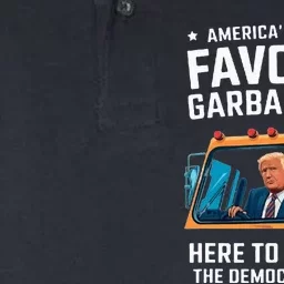 Trump AmericaS Favorite Garbage Man Trump In Trash Truck Softstyle Adult Sport Polo