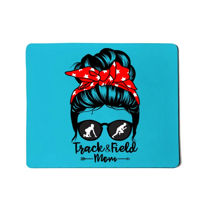 Track And Field Athlete Messy Bun Hair Funny Runner Athlete Gift Mousepad