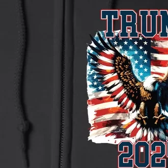 Trump American Flag President Election Full Zip Hoodie