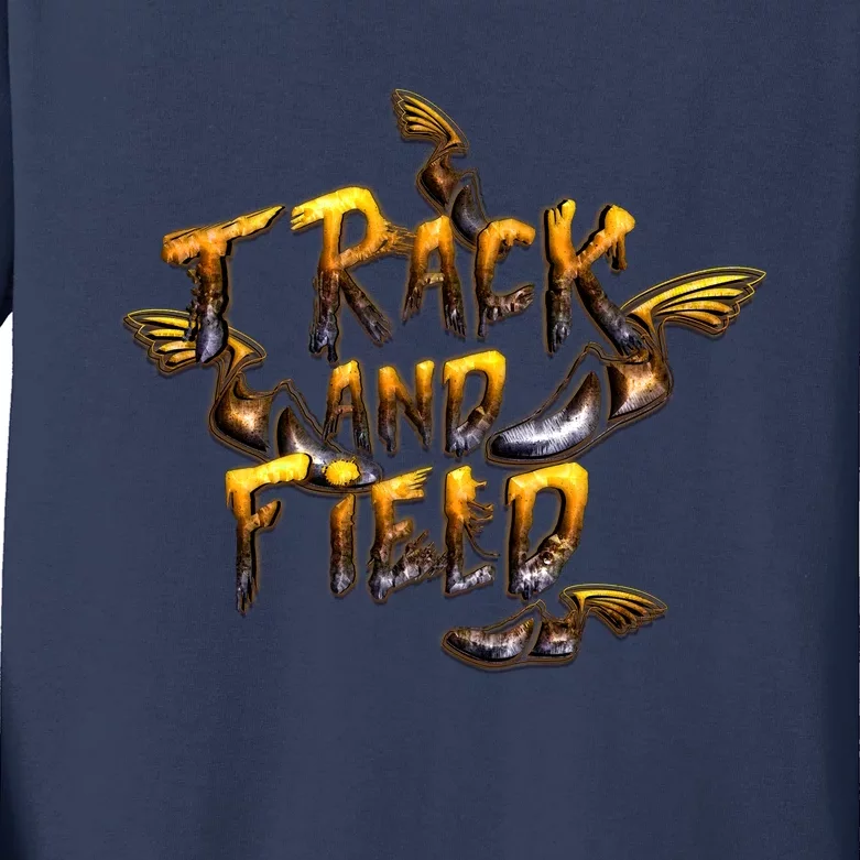 Track And Field Kids Long Sleeve Shirt