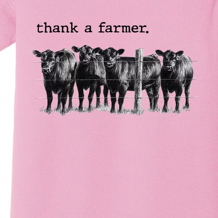 Thank A Farmer Cow Lover Heifer Lover Agriculture Outfit Great Gift Baby Bodysuit