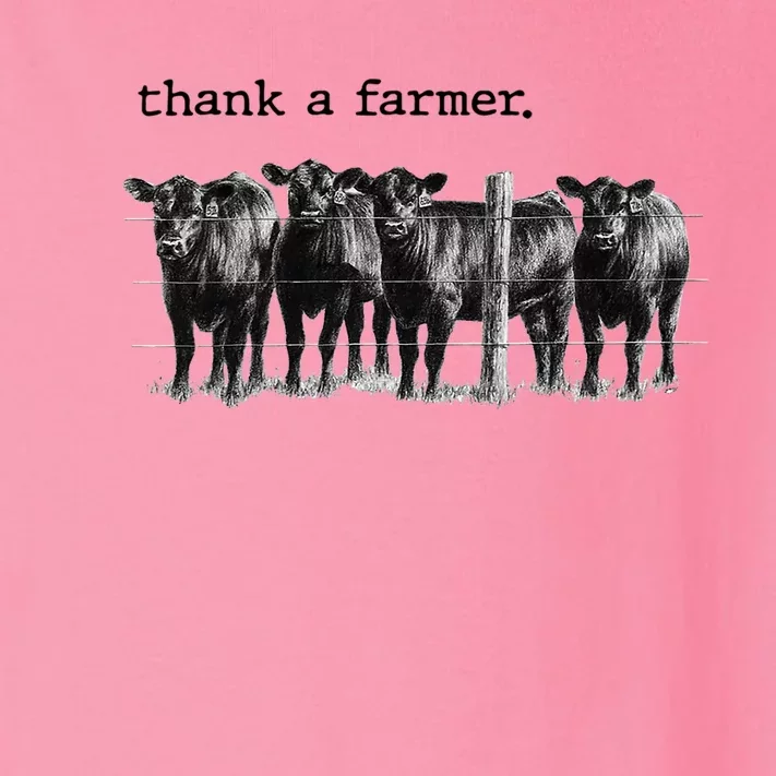 Thank A Farmer Cow Lover Heifer Lover Agriculture Outfit Great Gift Toddler Long Sleeve Shirt