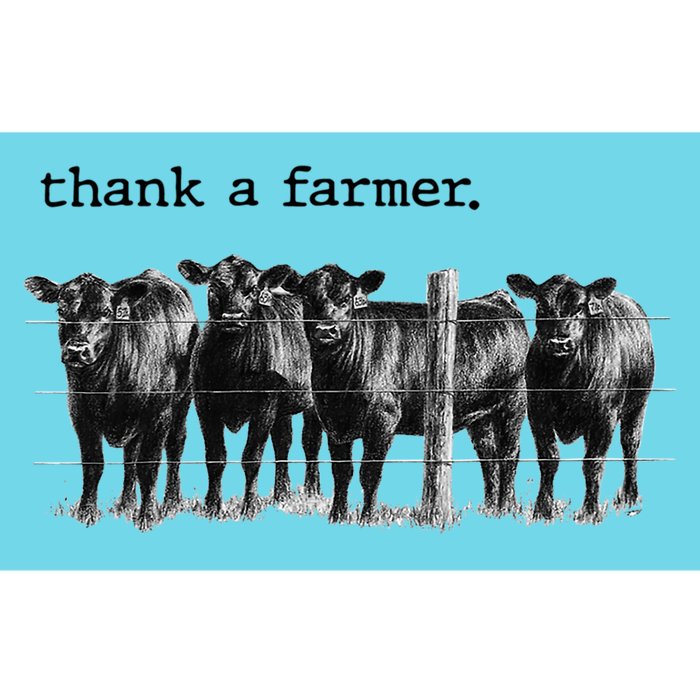 Thank A Farmer Cow Lover Heifer Lover Agriculture Outfit Great Gift Bumper Sticker