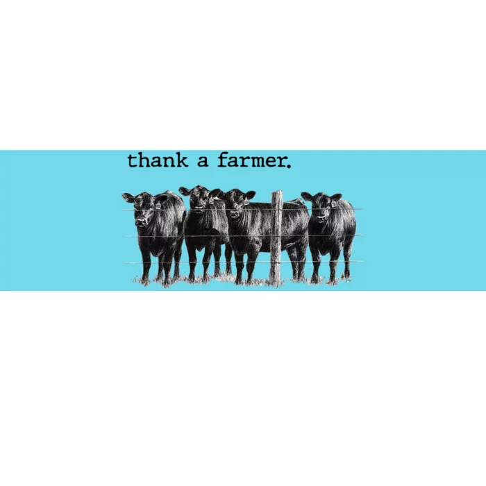 Thank A Farmer Cow Lover Heifer Lover Agriculture Outfit Great Gift Bumper Sticker