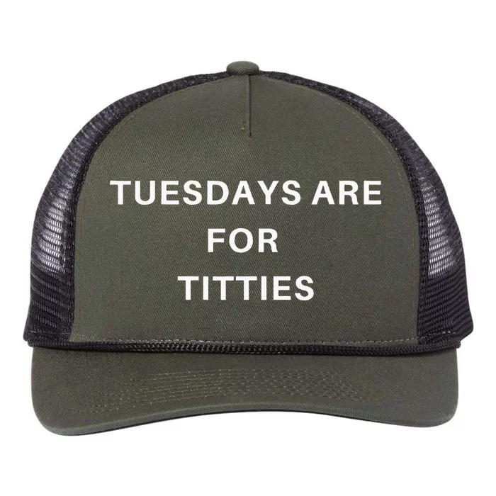 Tuesdays Are For Titties Retro Rope Trucker Hat Cap