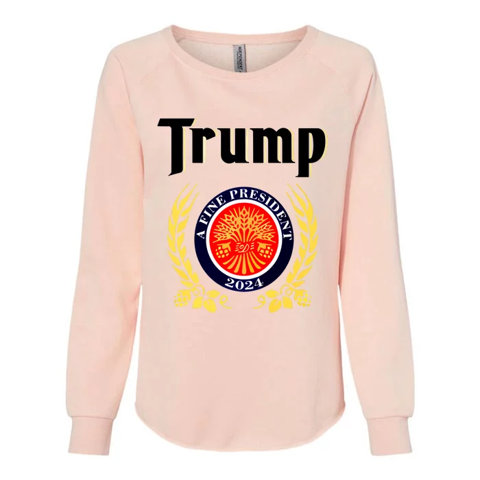 Trump A Fine President 2024 Womens California Wash Sweatshirt