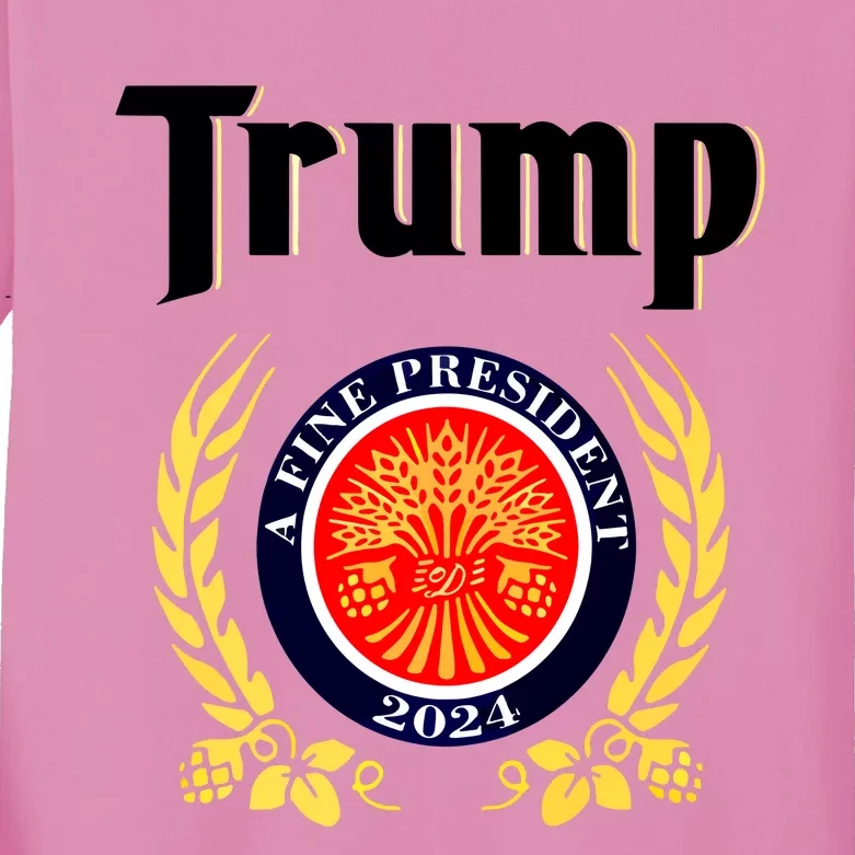 Trump A Fine President 2024 Kids Long Sleeve Shirt