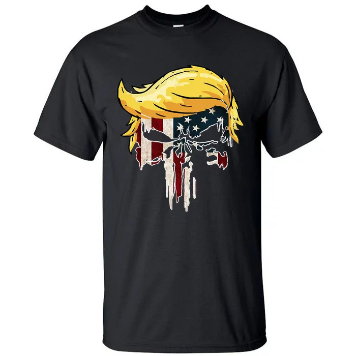 Trump American Flag 2024 Second Term Reelection Tall T-Shirt