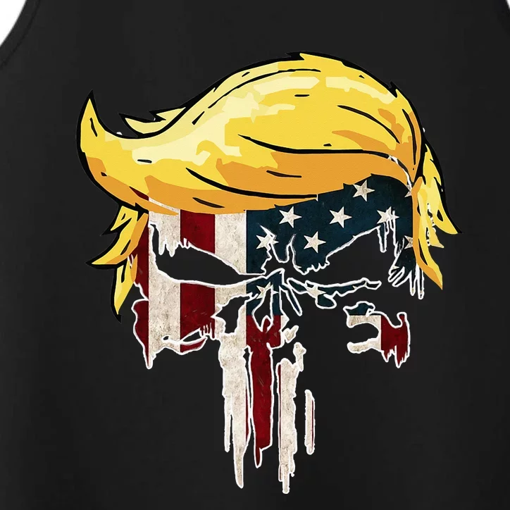 Trump American Flag 2024 Second Term Reelection Performance Tank