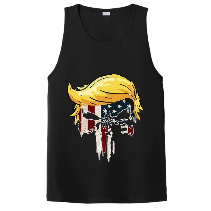 Trump American Flag 2024 Second Term Reelection Performance Tank