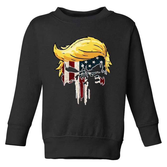 Trump American Flag 2024 Second Term Reelection Toddler Sweatshirt