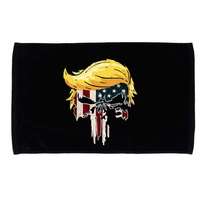 Trump American Flag 2024 Second Term Reelection Microfiber Hand Towel