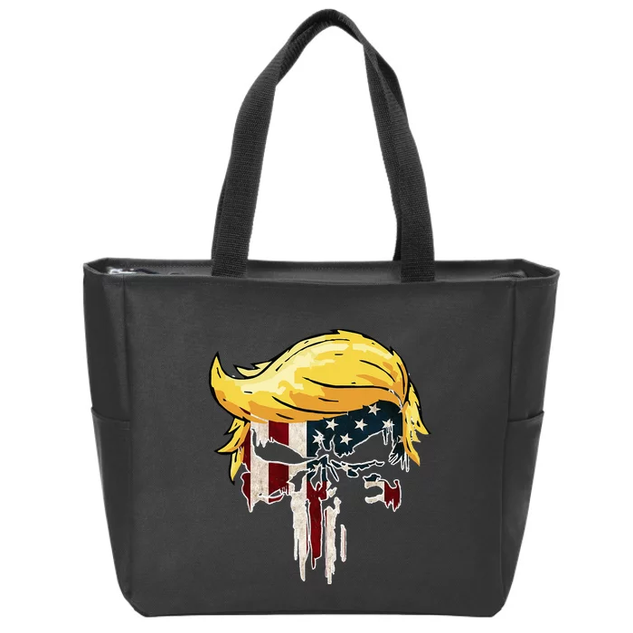 Trump American Flag 2024 Second Term Reelection Zip Tote Bag