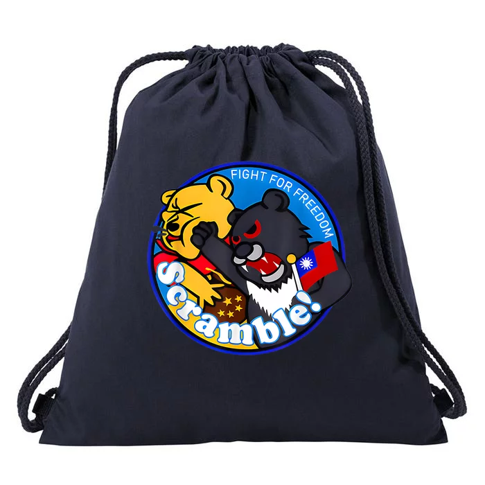 Taiwan Air Force Badge Drawstring Bag