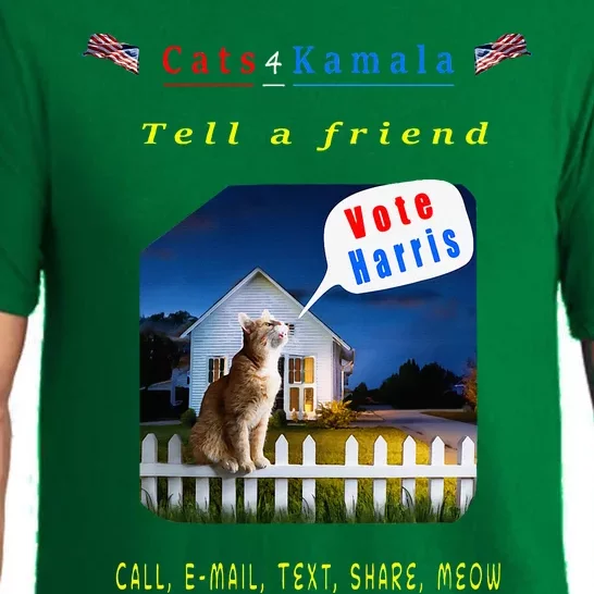 Tell A Friend Cat On A Fence Cats For Kamala Pajama Set