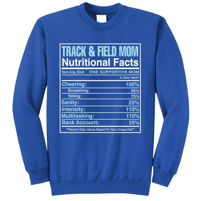 Track And Field Mom Nutritional Facts Marathon Runners Mama Gift Sweatshirt