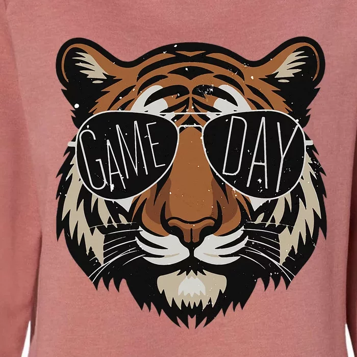 Touchdown American Football Game Day Thanksgiving Tiger Coo Womens California Wash Sweatshirt