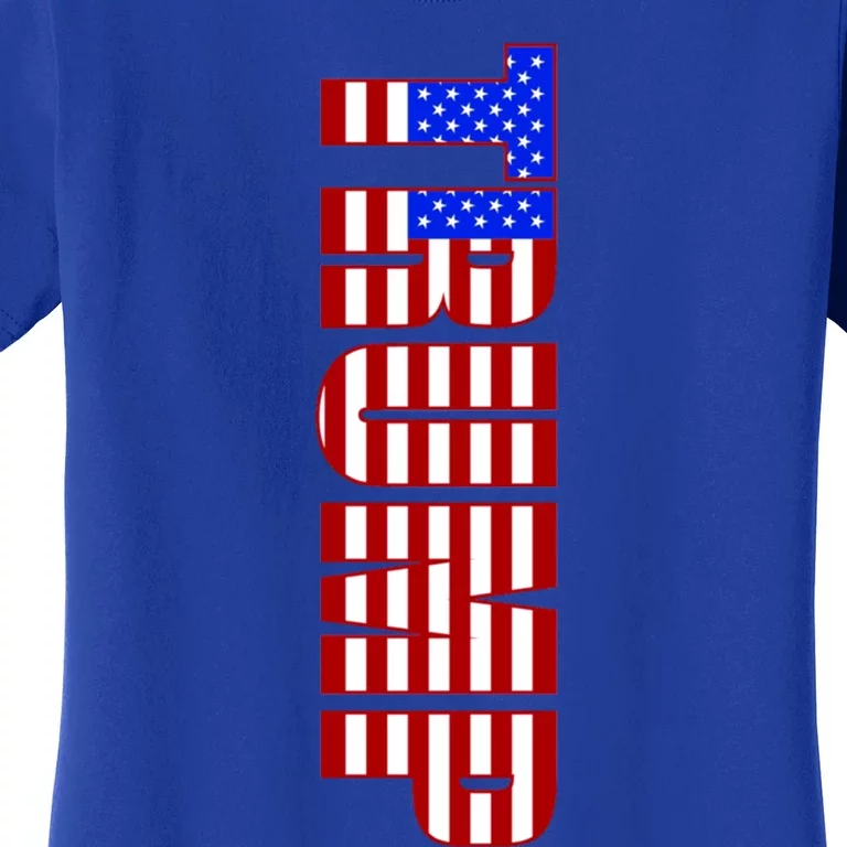 Trump American Flag Patriotic Fourth Of July Usa Cool Gift Women's T-Shirt