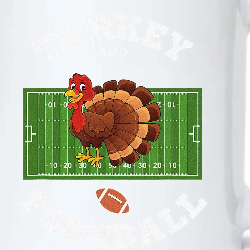 Turkey And Football Happy Thanksgiving Black Color Changing Mug