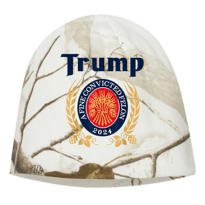 Trump A Fine Convicted Felon 2024 Funny Pro Trump President Kati - Camo Knit Beanie