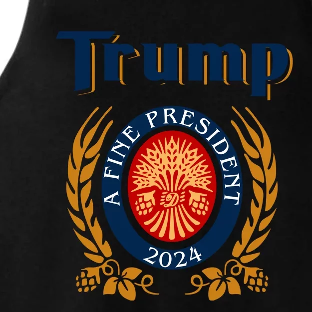 Trump A Fine President 2024 Ladies Tri-Blend Wicking Tank