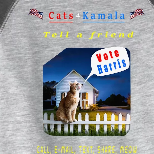 Tell A Friend Cat On A Fence Cats For Kamala Toddler Fine Jersey T-Shirt