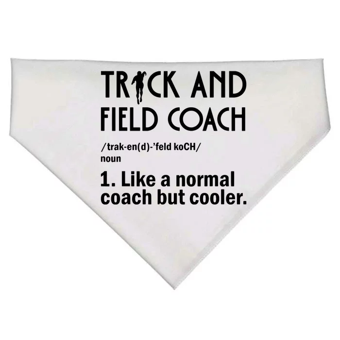 Track And Field Coach Definition Athletics Sports USA-Made Doggie Bandana