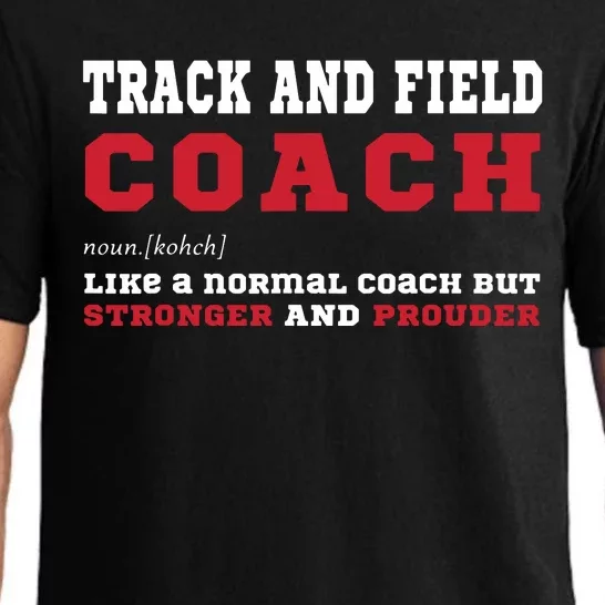 Track And Field Coach Sports Coaching Fun Definition Pajama Set