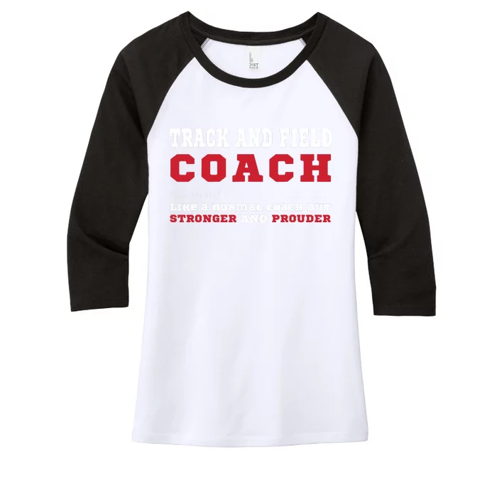 Track And Field Coach Sports Coaching Fun Definition Women's Tri-Blend 3/4-Sleeve Raglan Shirt