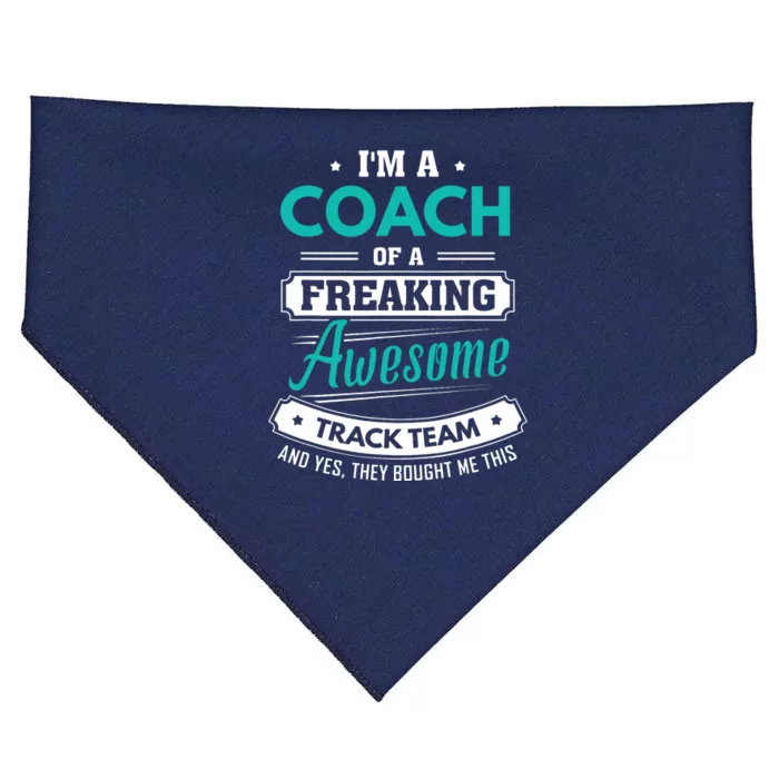 Track And Field Coach Track Team Coach Gift USA-Made Doggie Bandana