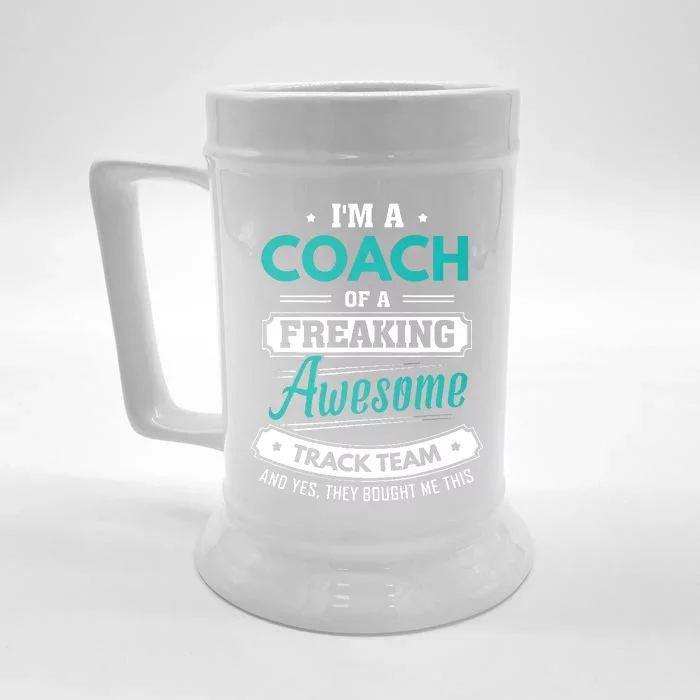 Track And Field Coach Track Team Coach Gift Front & Back Beer Stein